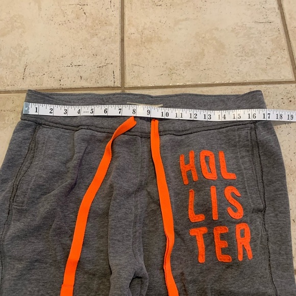 Hollister Gray Joggers with Orange Logo and Drawstring XL - Picture 3 of 8